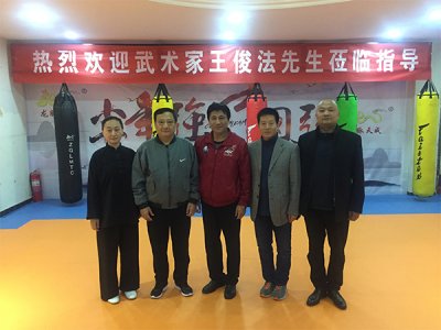 热烈,欢迎,武术家,王俊,法,先生,莅临,指导,